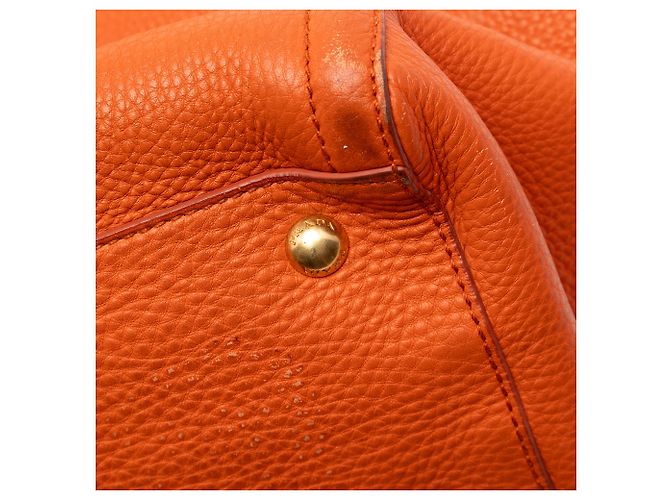 Tote Open Convertible in Vitello Daino arancione Prada - vista 6
