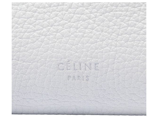 Céline Celine Big Bag in pelle di vitello a grana morbida bianca, piccola Bianco - vista 5