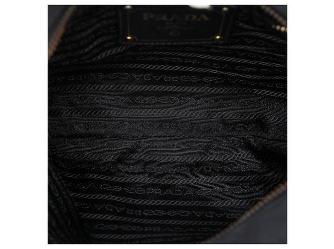 Prada Black Tessuto Canapa Logo Crossbody Nero - vista 4