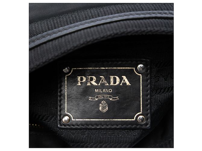 Prada Black Tessuto Canapa Logo Crossbody Nero - vista 5