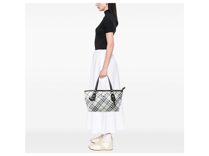 Burberry Brown Nova Check Canvas Tote Braun Beige - Ansicht 6