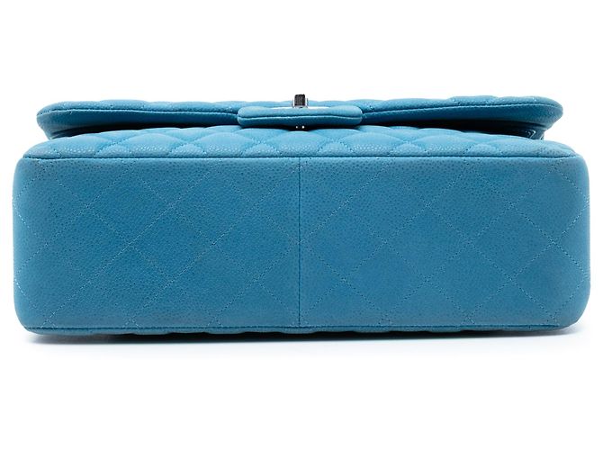 Chanel Blue Jumbo Classic Caviar Double Flap - vista 3