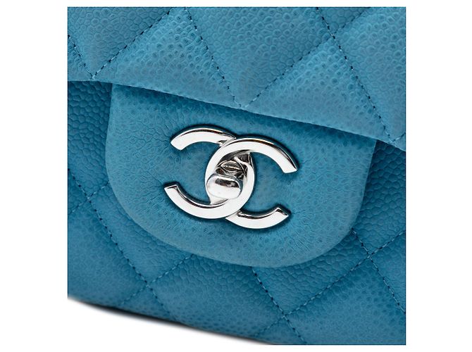 Chanel Blue Jumbo Classic Caviar Double Flap - vista 5
