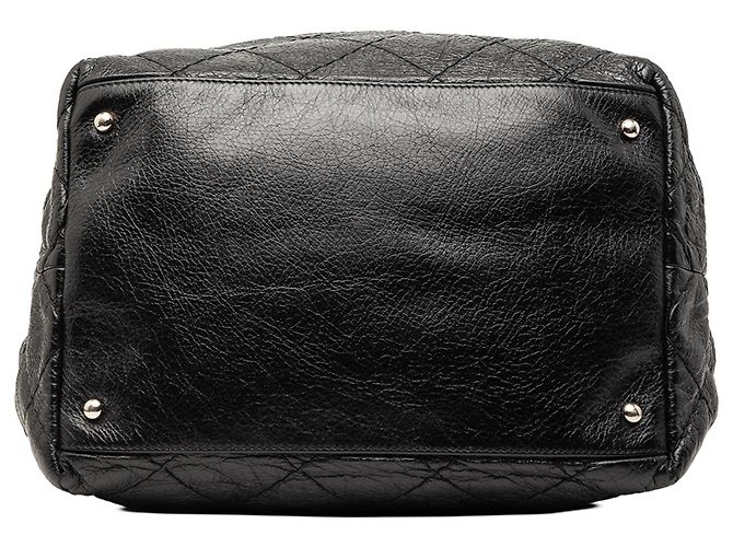 Borsa a secchiello On The Road in pelle di vitello lucida nera Chanel Nero - vista 3