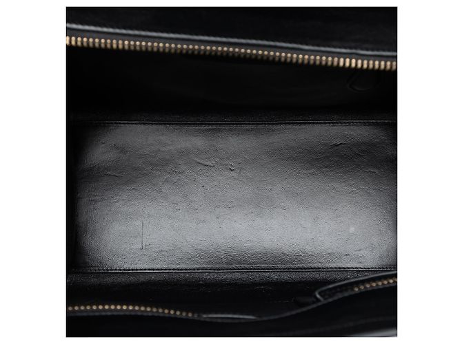 Luggage Céline Borsa Tote Celine Brown Micro Tricolor in pelle Marrone Cachi - vista 4