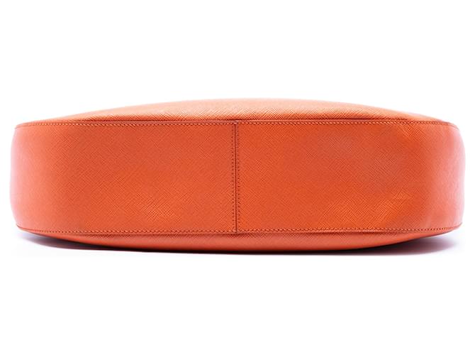 Borsa a Spalla Prada Orange Saffiano Lux Arancione - vista 3