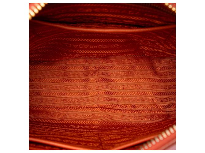 Borsa a Spalla Prada Orange Saffiano Lux Arancione - vista 4