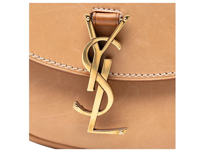 Saint Laurent Brown Small Leather Kaia Crossbody Caramel - view 5