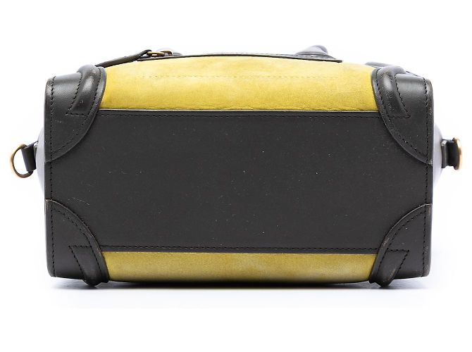 Céline Borsa Celine Yellow Nano Tricolor Leather Luggage Tote - vista 3