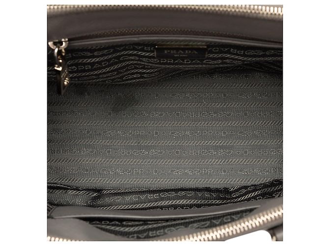 Borsa Satchel Prada Gray Medium Saffiano Lux Galleria Double Zip Marrone - vista 4