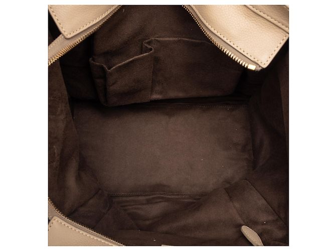 Céline Tote Luggage de piel de becerro granulada marrón Celine Castaño Marrón claro - vista 4
