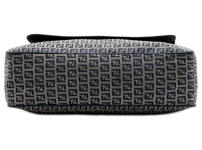 Fendi Zucchino Canvas Handtasche in Grau Braun - Ansicht 3