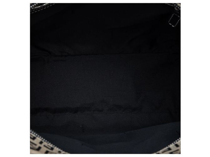 Fendi Zucchino Canvas Handtasche in Grau Braun - Ansicht 4