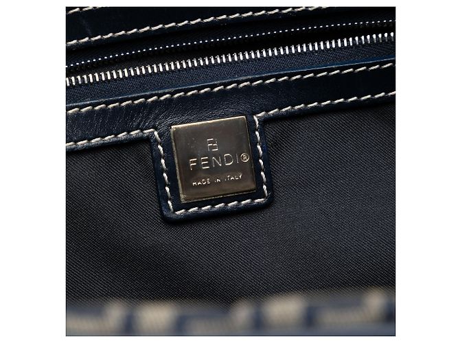 Fendi Zucchino Canvas Handtasche in Grau Braun - Ansicht 5