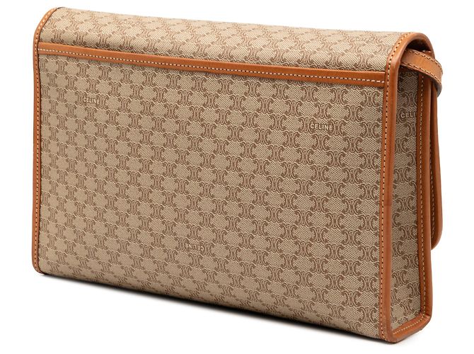 Céline Celine Beige Macadam Tela Cerata Crossbody - vista 2