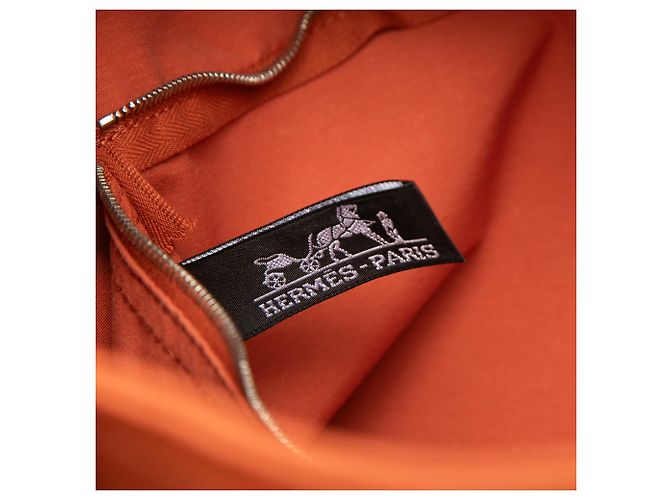 Tote Hermès Orange Toile Acapulco MM Arancione - vista 5