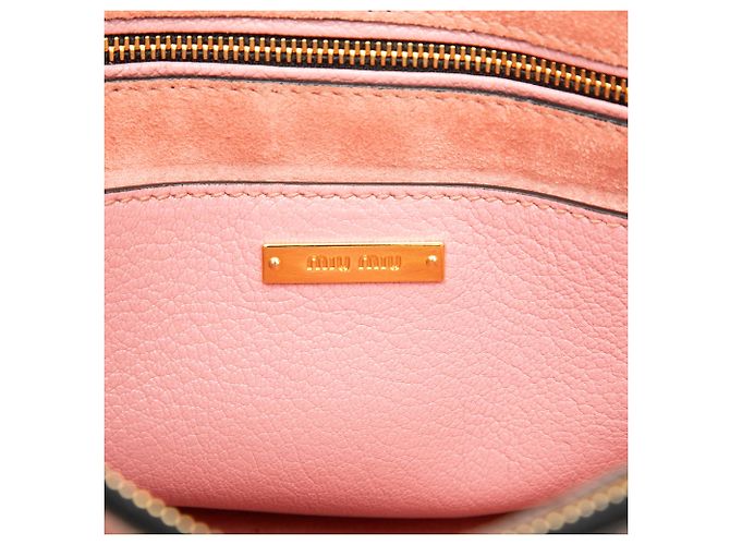 Borsa Miu Miu in pelle di capra Madras rosa Pink - Ansicht 5