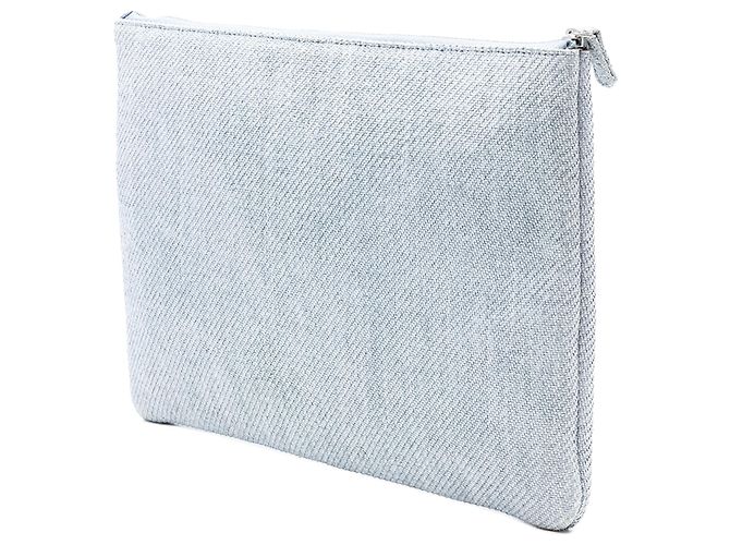 Chanel Blue Large Canvas Deauville O Case Blu chiaro - vista 2