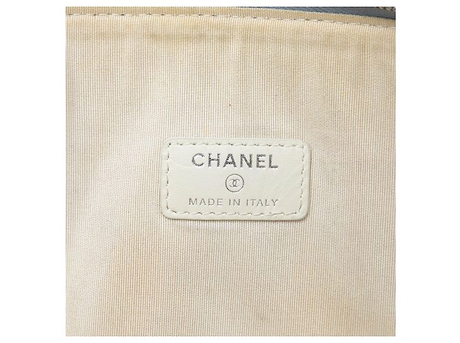 Chanel Blue Large Canvas Deauville O Case Blu chiaro - vista 5