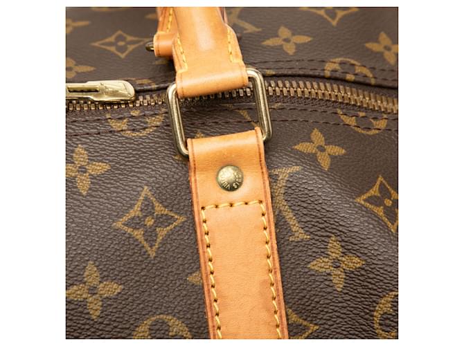 Louis Vuitton Marrone Monogram Keepall 55 - vista 13