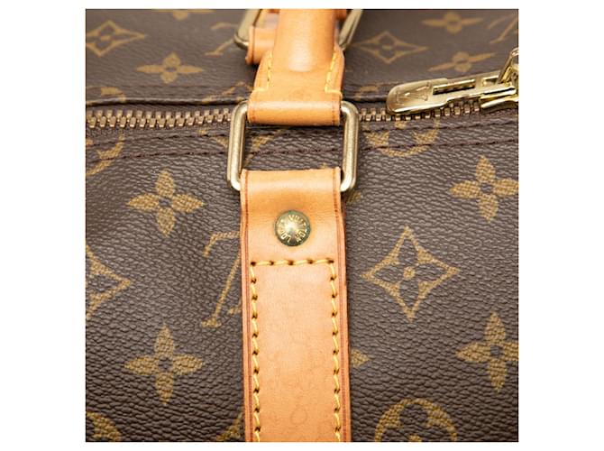 Louis Vuitton Marrone Monogram Keepall 55 - vista 14