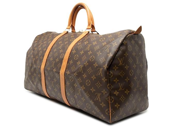 Louis Vuitton Marrone Monogram Keepall 55 - vista 2