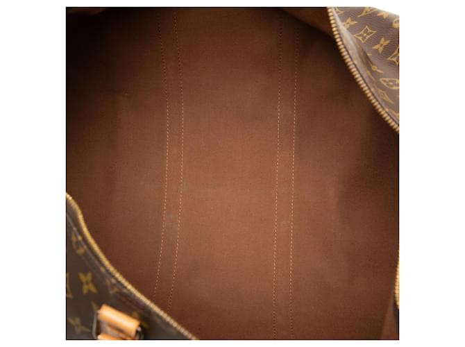 Louis Vuitton Marrone Monogram Keepall 55 - vista 4