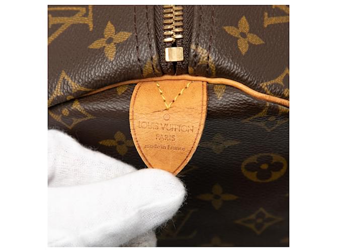 Louis Vuitton Marrone Monogram Keepall 55 - vista 5