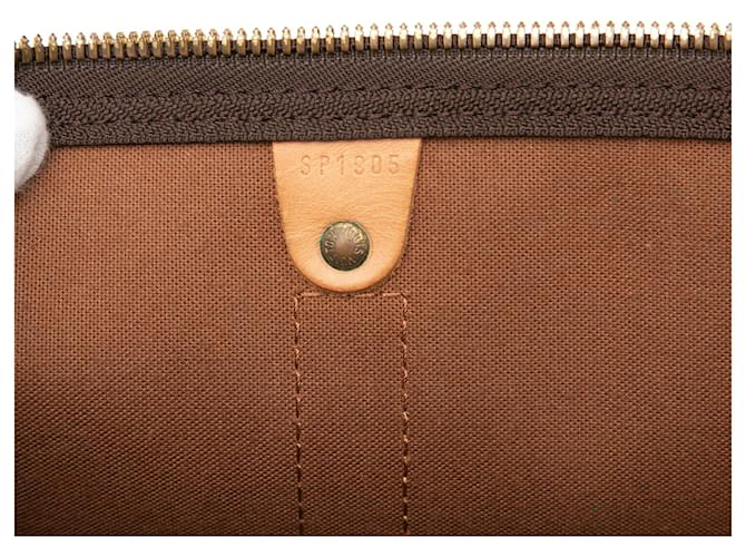 Louis Vuitton Marrone Monogram Keepall 55 - vista 7
