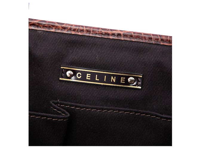 Céline Borsa Celine Boogie in scamosciato marrone Macadam Marrone scuro - vista 5