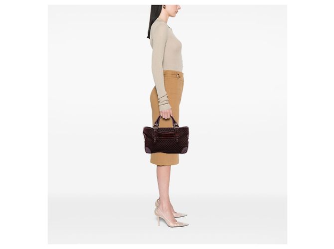 Céline Borsa Celine Boogie in scamosciato marrone Macadam Marrone scuro - vista 6