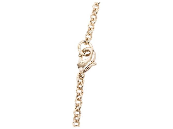 Collana con pendente a cuore Chanel Gold CC placcato oro D'oro - vista 3
