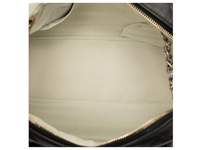 Borsa Chanel Black CC Quilted Lambskin Tweedy Bowler Nero - vista 4
