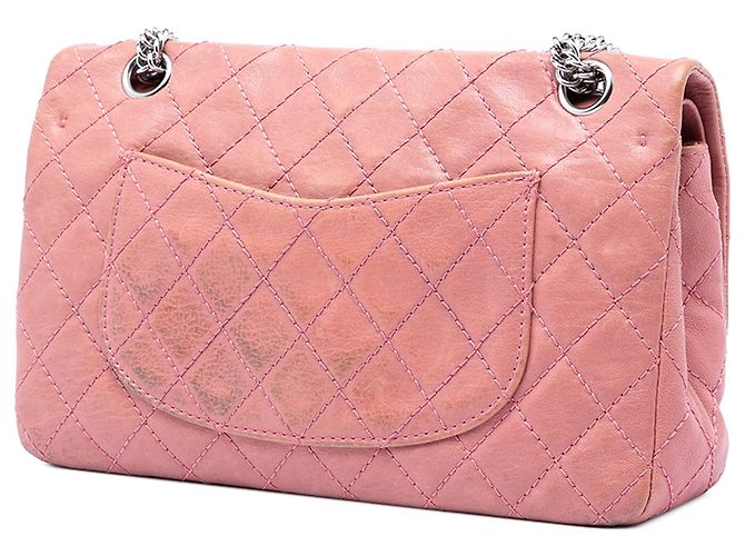 Chanel Pink Medium Classic Washed Lambskin Bijoux Chain Double Flap Rosa - vista 2
