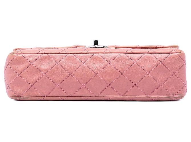 Chanel Pink Medium Classic Washed Lambskin Bijoux Chain Double Flap Rosa - vista 3