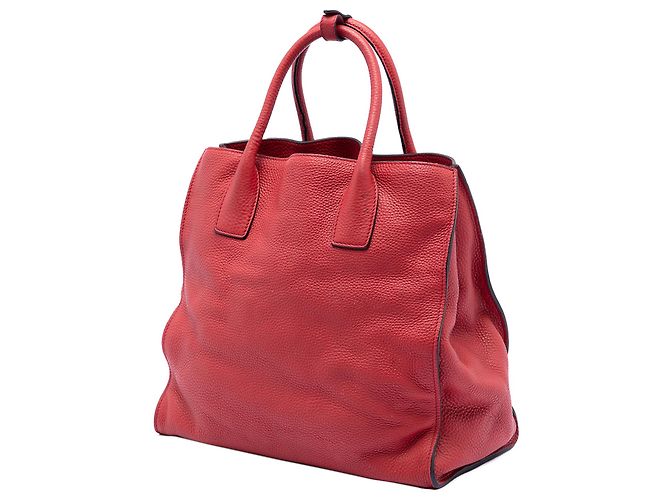 Tote Open Convertible Prada Red Vitello Daino Rosso - vista 2