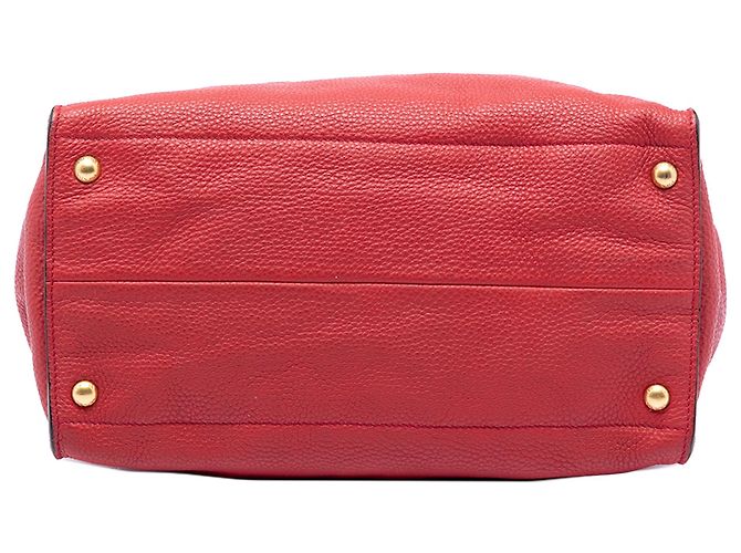 Tote Open Convertible Prada Red Vitello Daino Rosso - vista 3