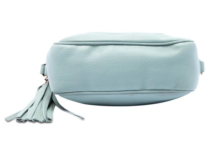 Borsa a tracolla Gucci Soho Disco in pelle blu Blu chiaro - vista 3