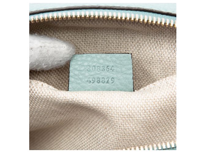 Borsa a tracolla Gucci Soho Disco in pelle blu Blu chiaro - vista 5