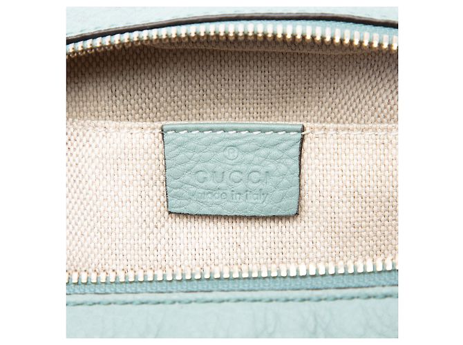Borsa a tracolla Gucci Soho Disco in pelle blu Blu chiaro - vista 6