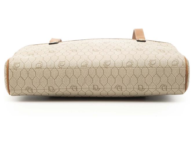 Borsa a tracolla Dior in tela rivestita beige honeycomb - vista 3