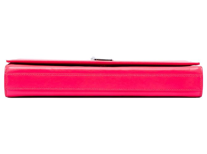 Clutch Cassandre monogramma in pelle di vitello liscia rosa Saint Laurent - vista 3