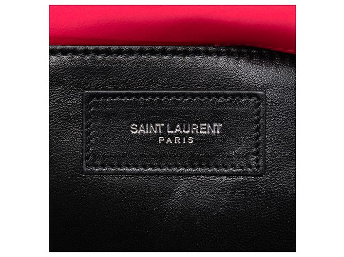 Clutch Cassandre monogramma in pelle di vitello liscia rosa Saint Laurent - vista 5