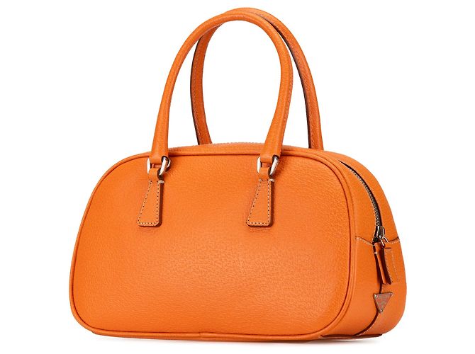 Bolsa Mini Prada Orange em couro de javali Laranja - vista 2