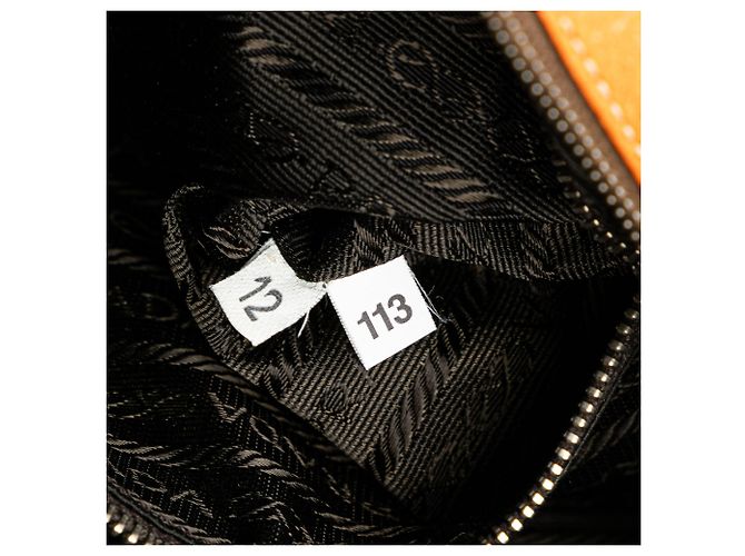 Bolsa Mini Prada Orange em couro de javali Laranja - vista 6
