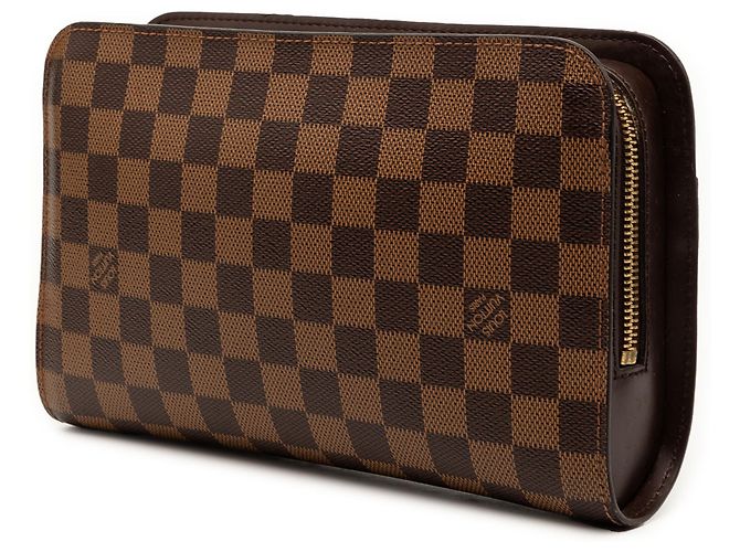 Louis Vuitton Pochette Saint Louis Damier Ebene marrone - vista 2