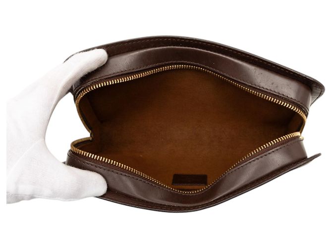 Louis Vuitton Pochette Saint Louis Damier Ebene marrone - vista 4