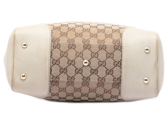 Gucci Mayfair Tote aus beigem GG Canvas - Ansicht 3
