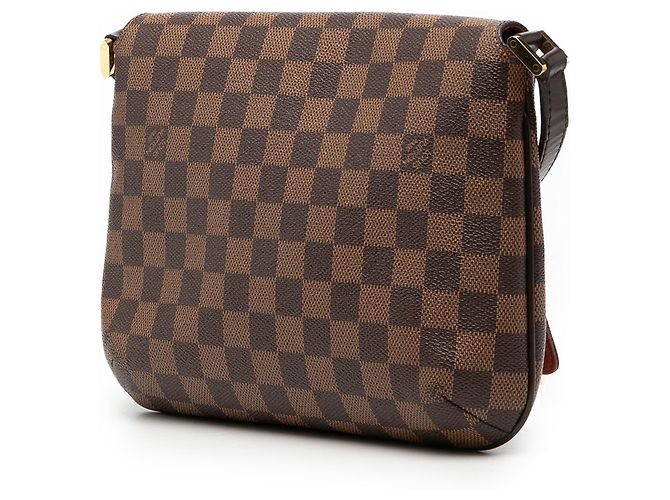 Louis Vuitton Marrone Damier Ebene Musette Tango Long Strap - vista 2