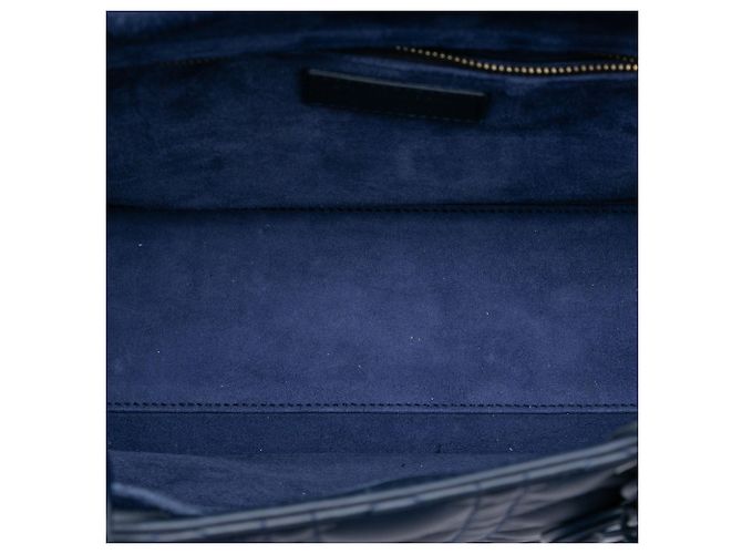 Lady Dior in pelle di vitello ultra opaca cannage blu Dior Large Blu navy - vista 4